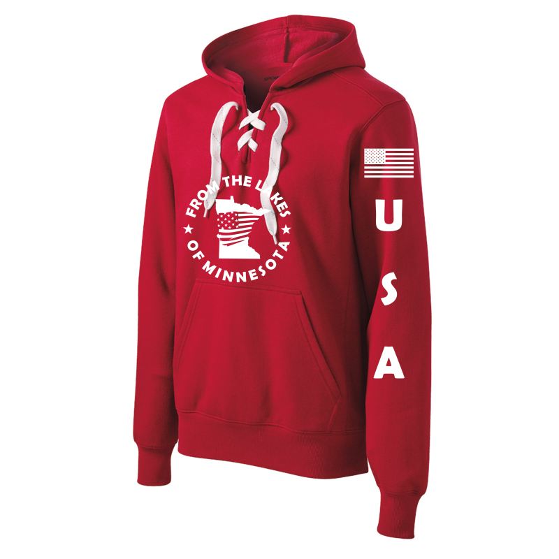 From The Lakes Of Minnesota Lace-Up Hoodie