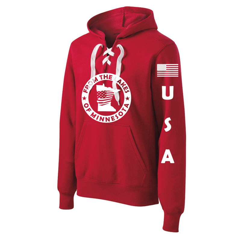 From The Lakes Of Minnesota Lace-Up Hoodie