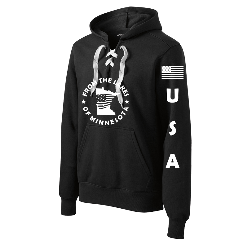 From The Lakes Of Minnesota Lace-Up Hoodie
