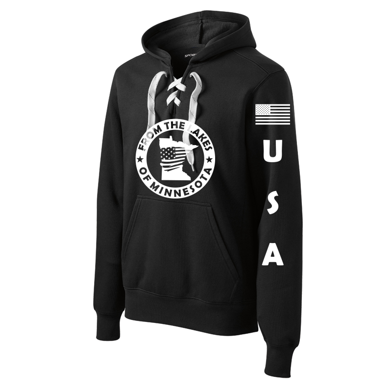 From The Lakes Of Minnesota Lace-Up Hoodie