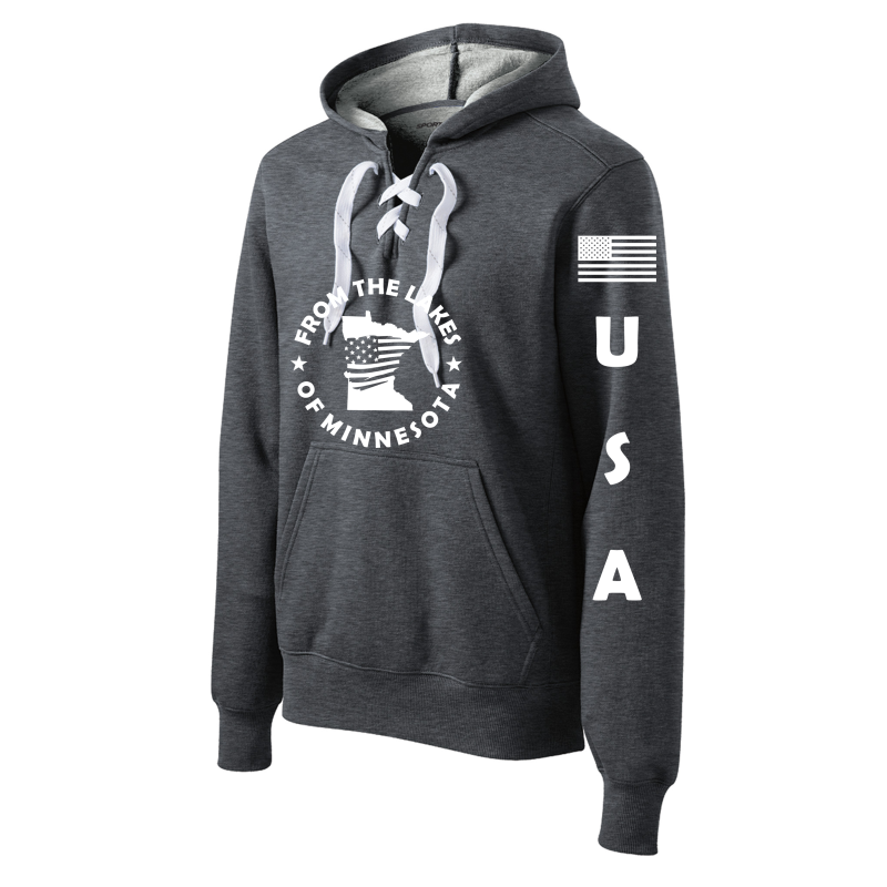 From The Lakes Of Minnesota Lace-Up Hoodie