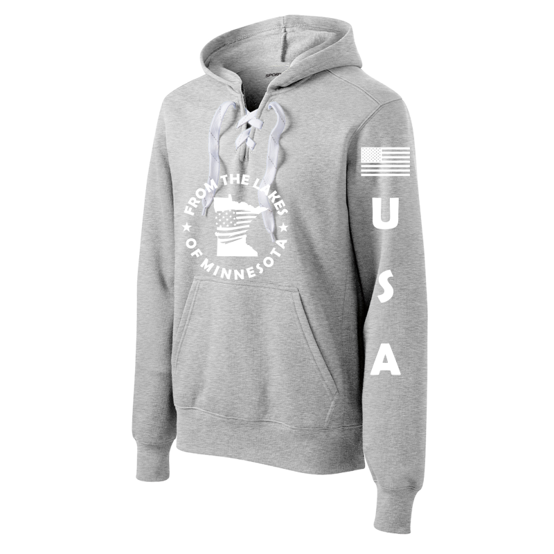 From The Lakes Of Minnesota Lace-Up Hoodie