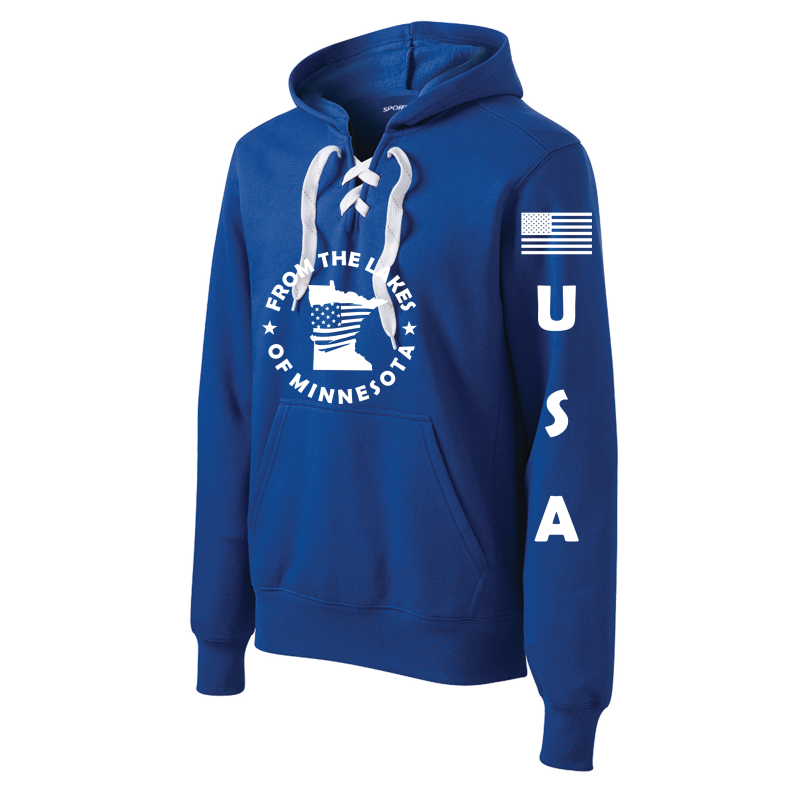 From The Lakes Of Minnesota Lace-Up Hoodie
